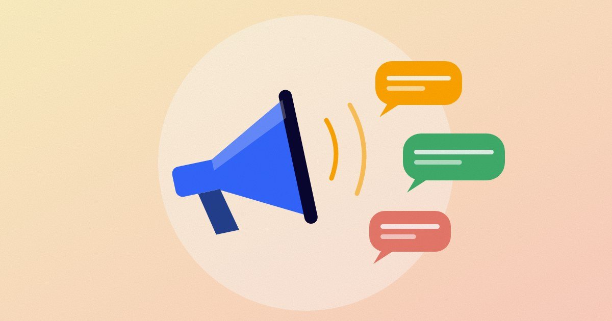 Digital PR ואזכורי מותג: מגפון שממנו יוצאות בועות שיחה צבעוניות